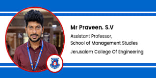 Jerusalem College of Engineering, Assistant Professor- Praveen.S.V